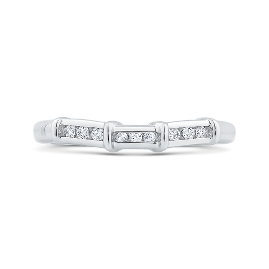 Round Diamond Wedding Band in 14K White Gold