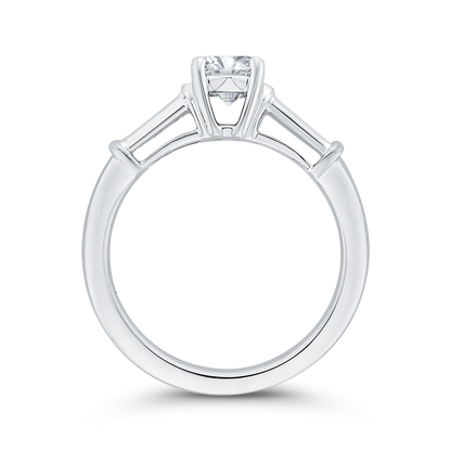 Round Diamond Engagement Ring in 14K White Gold