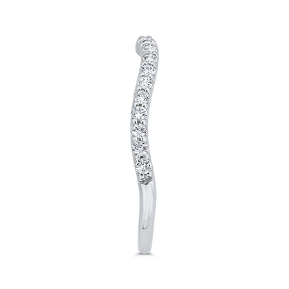 Diamond Counter Wedding Band in 14K White Gold