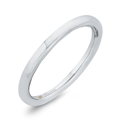 Plain Wedding Band in 14K White Gold