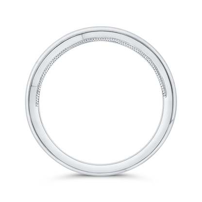 Plain Wedding Band in 14K White Gold