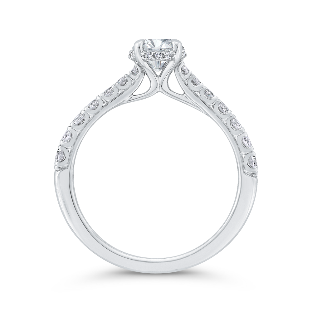 Diamond Solitaire Plus Engagement Ring in 14K White Gold