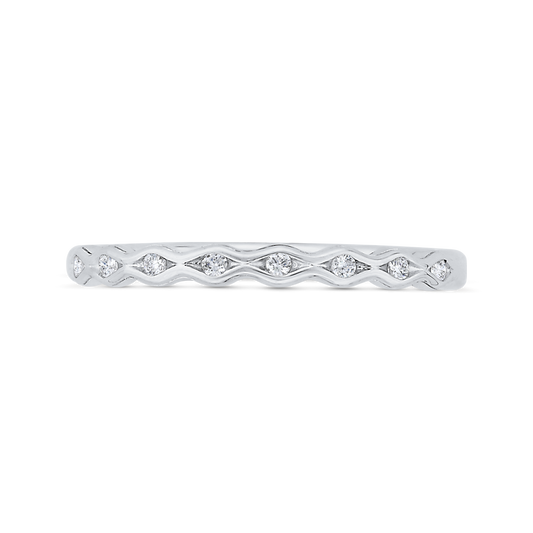 Diamond Wedding Band in 14K White Gold