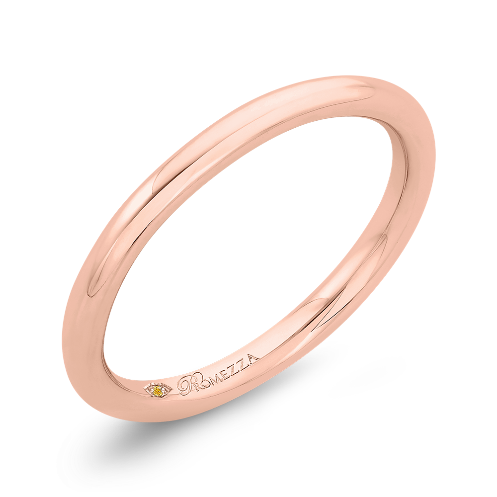 Plain Wedding Band in 14K Rose Gold