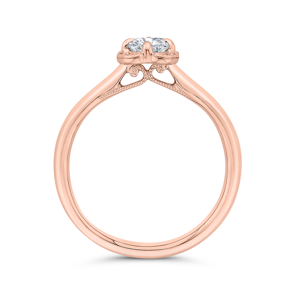 Diamond Solitaire Engagement Ring in 14K Rose Gold