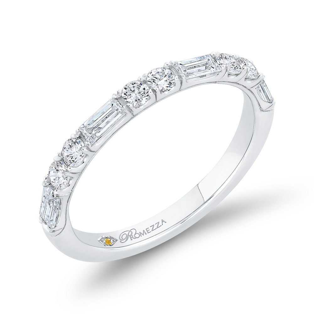 Diamond Wedding Band in 14K White Gold