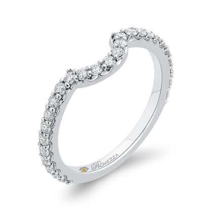 Round Diamond Wedding Band in 14K White Gold