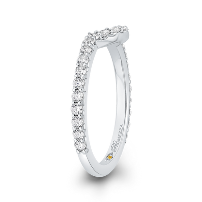 Round Diamond Wedding Band in 14K White Gold
