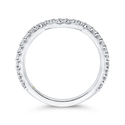 Round Diamond Wedding Band in 14K White Gold