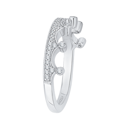 Round Diamond Wedding Band in 14K White Gold