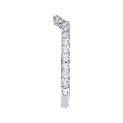 Round Diamond Wedding band in 14K White Gold