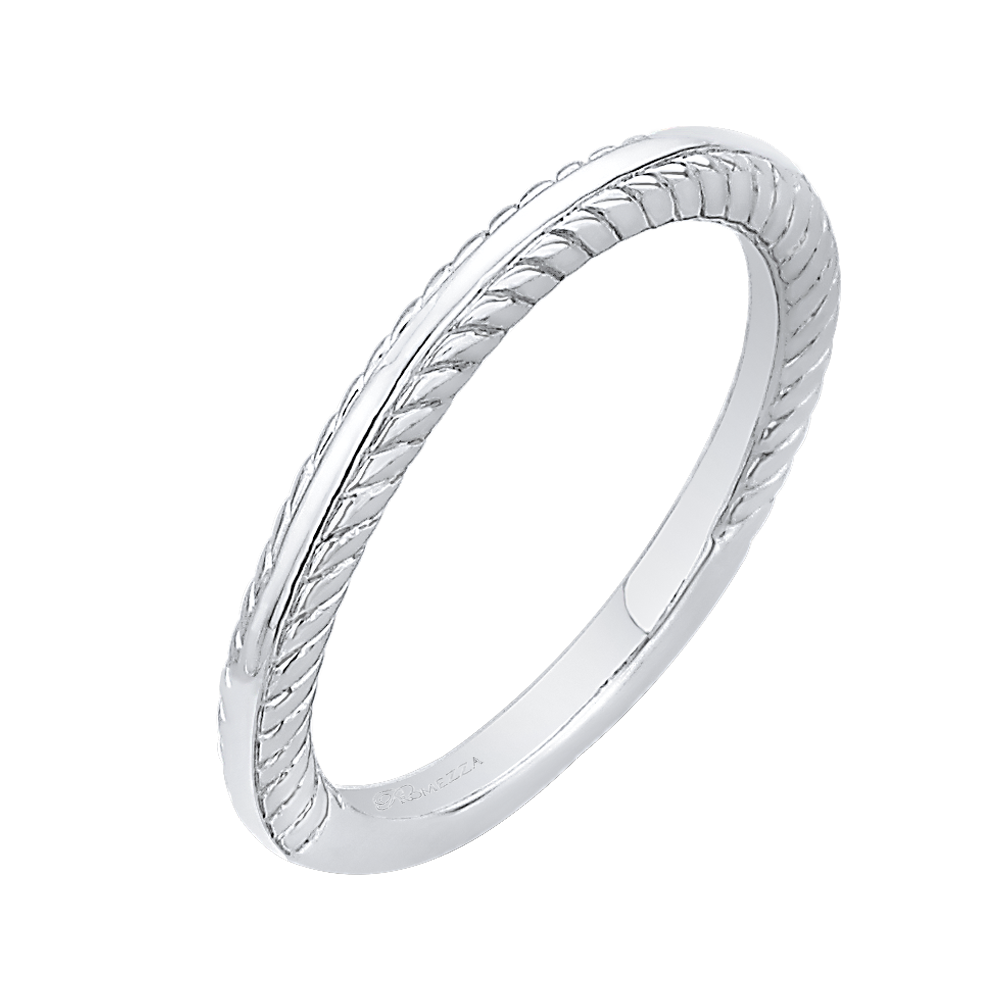 Plain Wedding Band in 14K White Gold