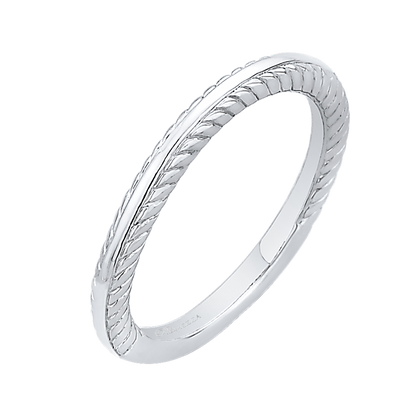 Plain Wedding Band in 14K White Gold