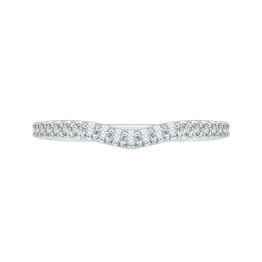 Round Diamond Wedding Band in 14K White Gold