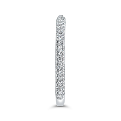 Round Diamond Wedding Band in 14K White Gold