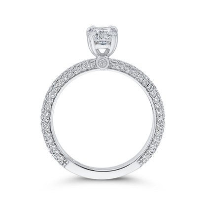 Oval Cut Diamond Classic Engagement Ring in 14K White Gold