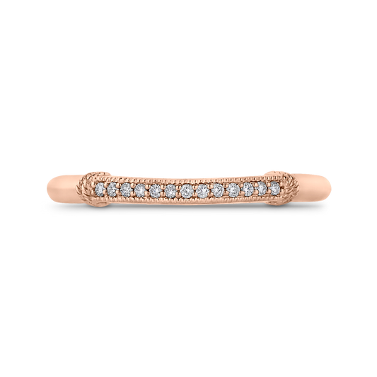 Round Diamond Wedding Band in 14K Rose Gold