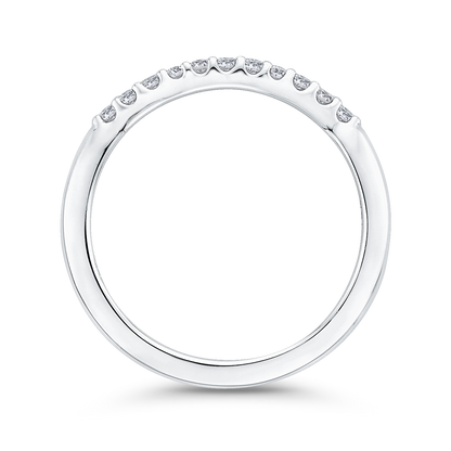 Round Diamond Wedding Band in 14K White Gold
