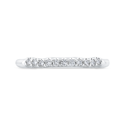 Round Diamond Wedding Band in 14K White Gold