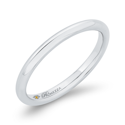 Plain Wedding Band in 14K White Gold