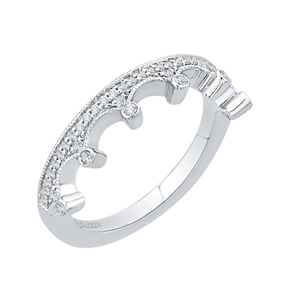 Round Diamond Wedding Band in 14K White Gold