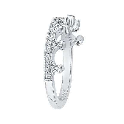 Round Diamond Wedding Band in 14K White Gold