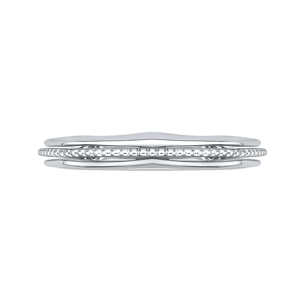 Plain Wedding Band in 14K White Gold