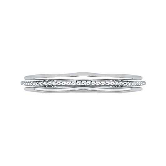 Plain Wedding Band in 14K White Gold