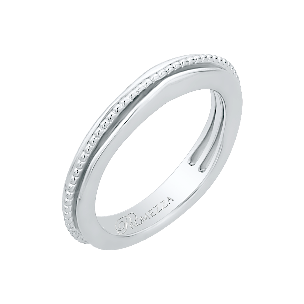 Plain Wedding Band in 14K White Gold