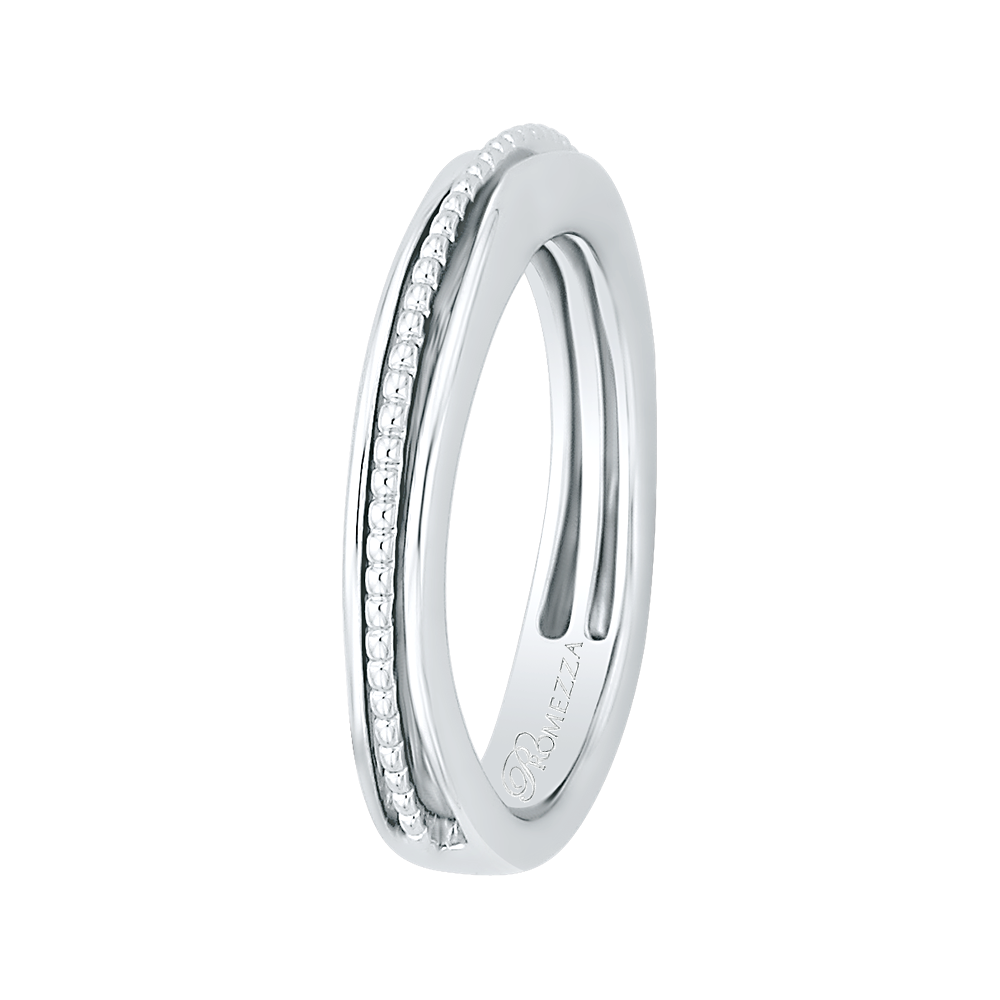 Plain Wedding Band in 14K White Gold