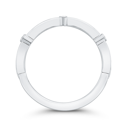 Round Diamond Wedding Band in 14K White Gold
