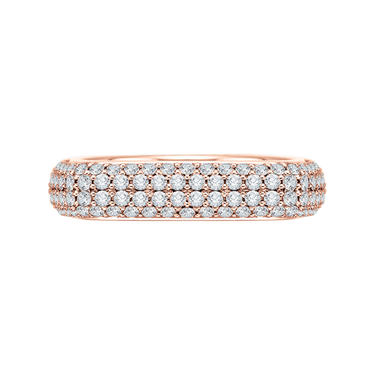 Round Diamond Fashion Band in 18K Rose Gold