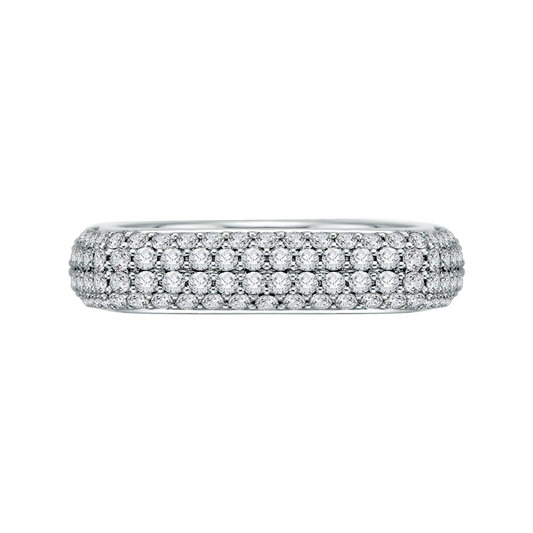 Round Diamond Fashion Band in 18K White Gold