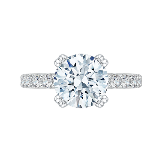 Diamond Engagement Ring in 18K White Gold (Semi-Mount)