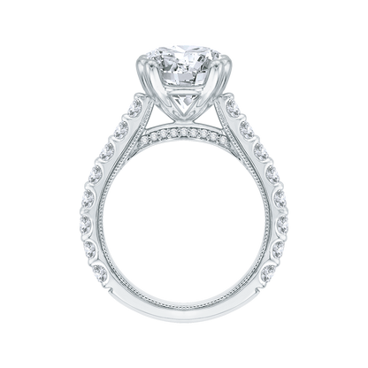 Diamond Engagement Ring in 18K White Gold (Semi-Mount)