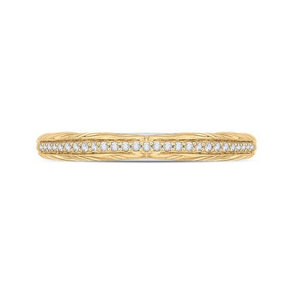 Round Diamond Wedding Band in 18K Two-Tone Gold