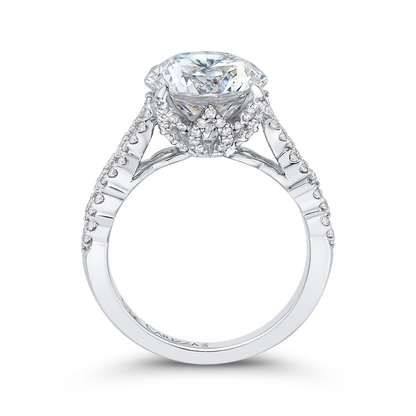 Diamond Engagement Ring in 18K White Gold (Semi-Mount)