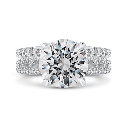 Diamond Engagement Ring in 18K White Gold (Semi-Mount)