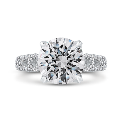 Diamond Engagement Ring in 18K White Gold (Semi-Mount)