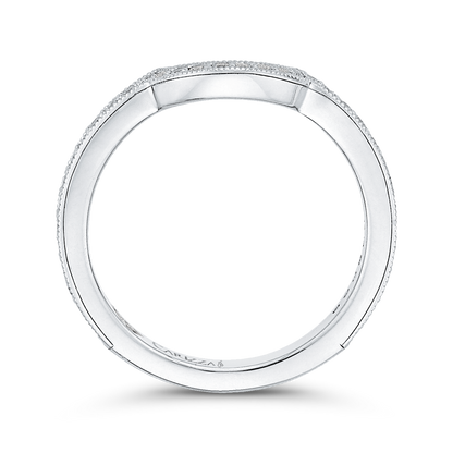 Round Diamond Wedding Band in 18K White Gold