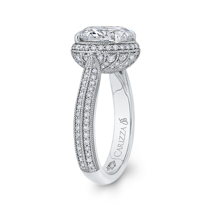 Round Diamond Engagement Ring in 18K White Gold (Semi-Mount)