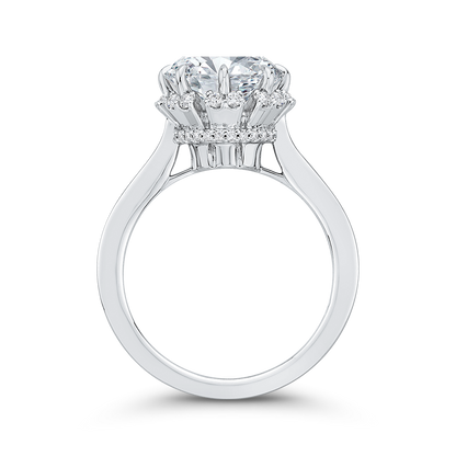 Round Diamond Engagement Ring in 18K White Gold (Semi-Mount)