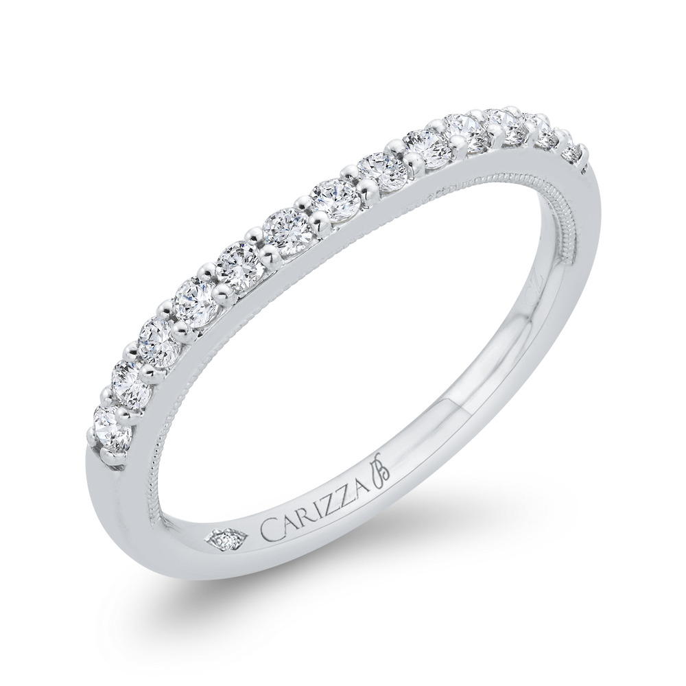 Diamond Wedding Band in 18K White Gold