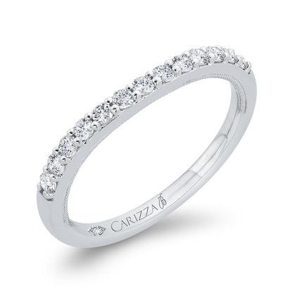 Diamond Wedding Band in 18K White Gold