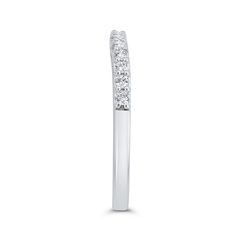 Diamond Wedding Band in 18K White Gold