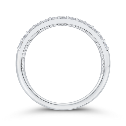 Diamond Wedding Band in 18K White Gold