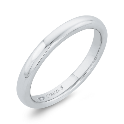 Plain Wedding Band in 18K White Gold