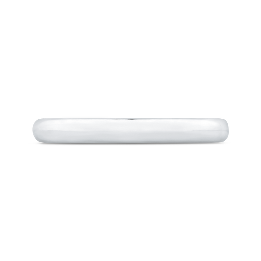 Plain Wedding Band in 18K White Gold