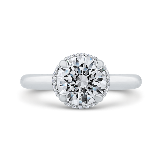 Diamond Engagement Ring in 18K White Gold (Semi-Mount)