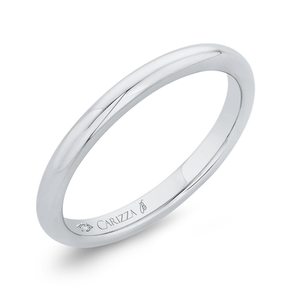 Plain Wedding Band in 18K White Gold